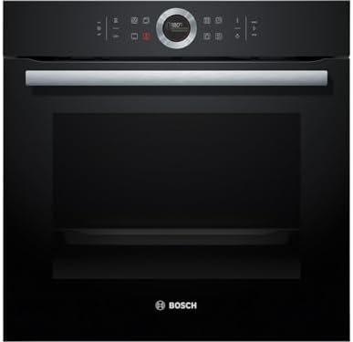 Bosch HBG635BB1 Serie 8 Einbau-Backofen, 60 x 60 cm, Made in Germany, EcoClean Direct Reinigungshilfe, AutoPilot 10 10 Automatikprogramme, 4D Heißluft Backen auf 4 Ebenen, TFT-Touchdisplay